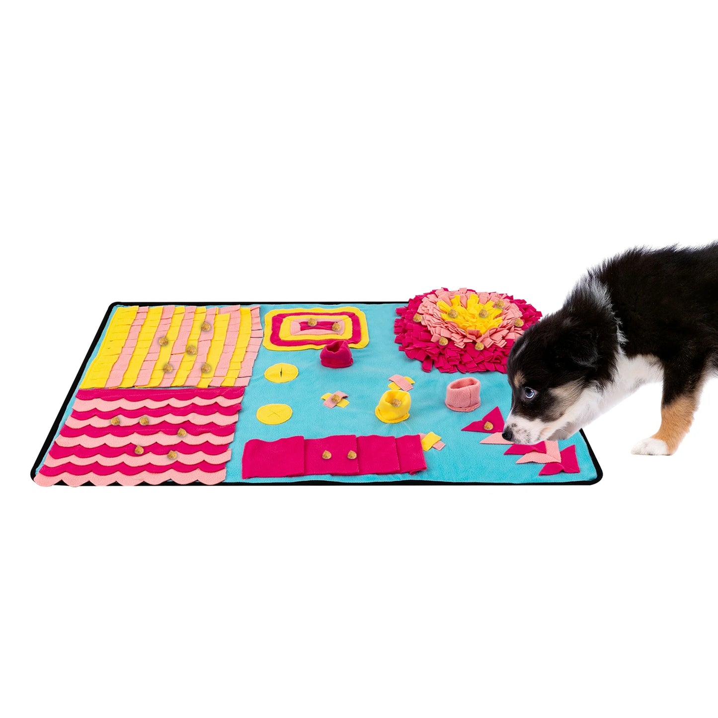 Snuffle Mat for Dogs, Large Size (27.55x41.33in), Hidden Food Puzzle Design, Foldable & Lightweight, Ideal for Small to Large
