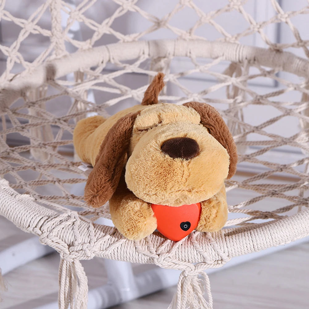 Pet Intimacy Buliding Toys Heartbeat Training Plush Toy Stress Reliver Dolls