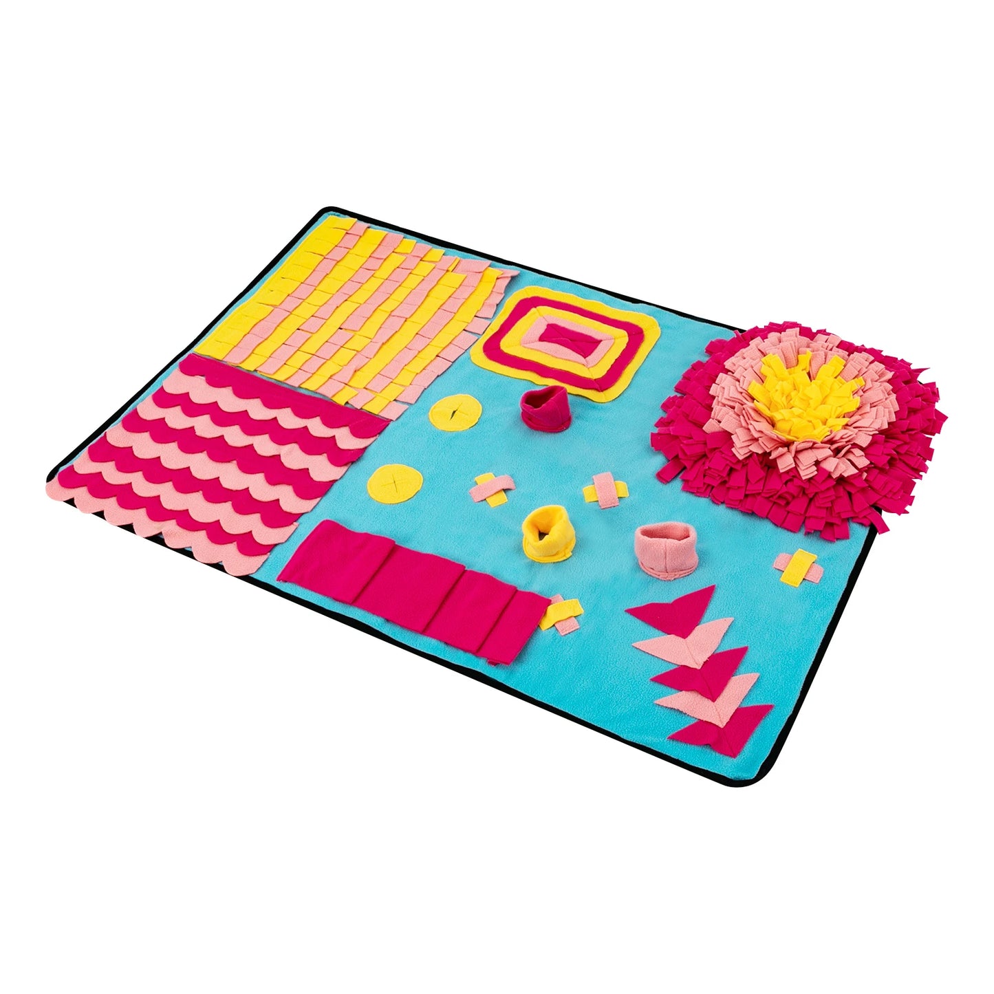 Snuffle Mat for Dogs, Large Size (27.55x41.33in), Hidden Food Puzzle Design, Foldable & Lightweight, Ideal for Small to Large