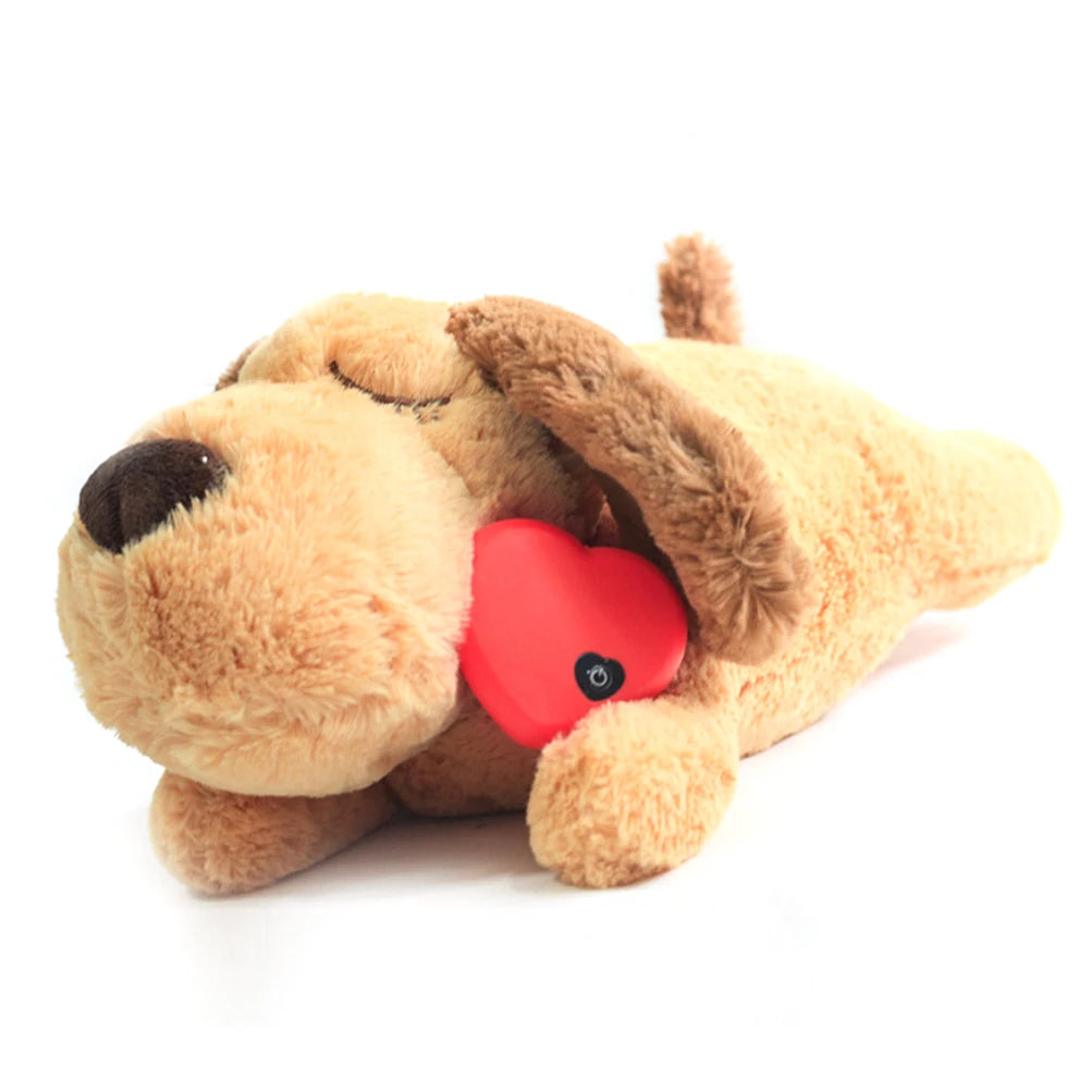Pet Intimacy Buliding Toys Heartbeat Training Plush Toy Stress Reliver Dolls