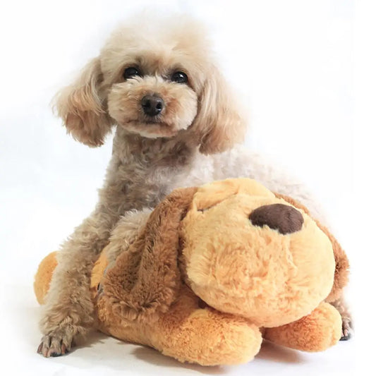 Pet Intimacy Buliding Toys Heartbeat Training Plush Toy Stress Reliver Dolls