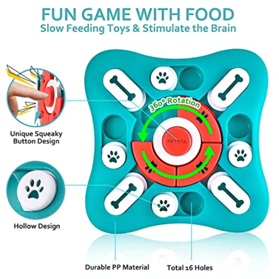 Dog Puzzle Toys Interactive Mentally Stimulating Toys for IQ Training Brain Stimulation Gift for Puppies Cats Dogs