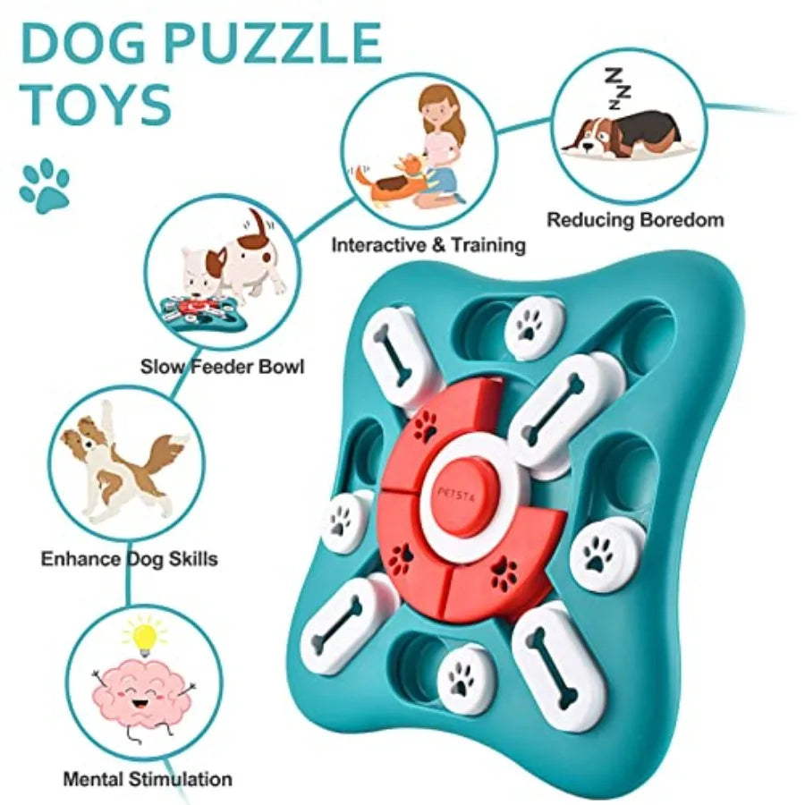 Dog Puzzle Toys Interactive Mentally Stimulating Toys for IQ Training Brain Stimulation Gift for Puppies Cats Dogs