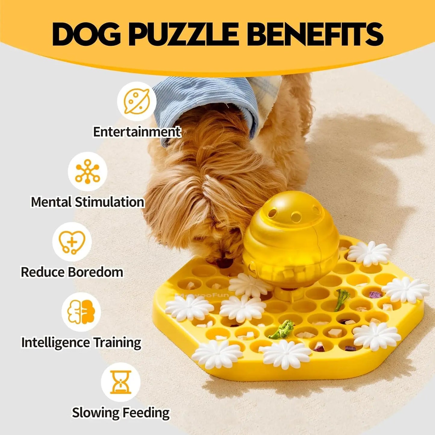Dog Puzzle Toy Dog Food Puzzle Feeder Toys for IQ Training Dog Puzzles Dog Treat Puzzle Toys for Mental Enrichment