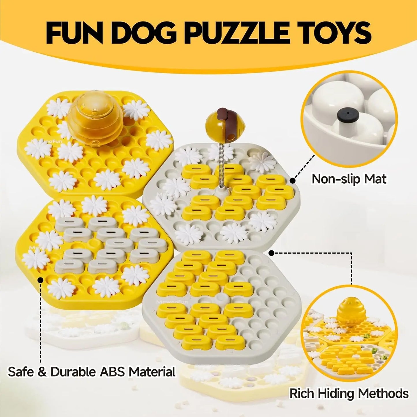 Dog Puzzle Toy Dog Food Puzzle Feeder Toys for IQ Training Dog Puzzles Dog Treat Puzzle Toys for Mental Enrichment